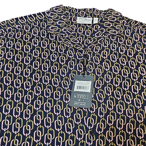 Level Ten Short Sleeve Casual button-down shirt for men size M - Picture 6 of 6
